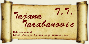 Tajana Tarabanović vizit kartica